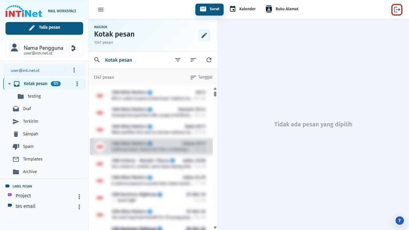 Tombol Logout Webmail
