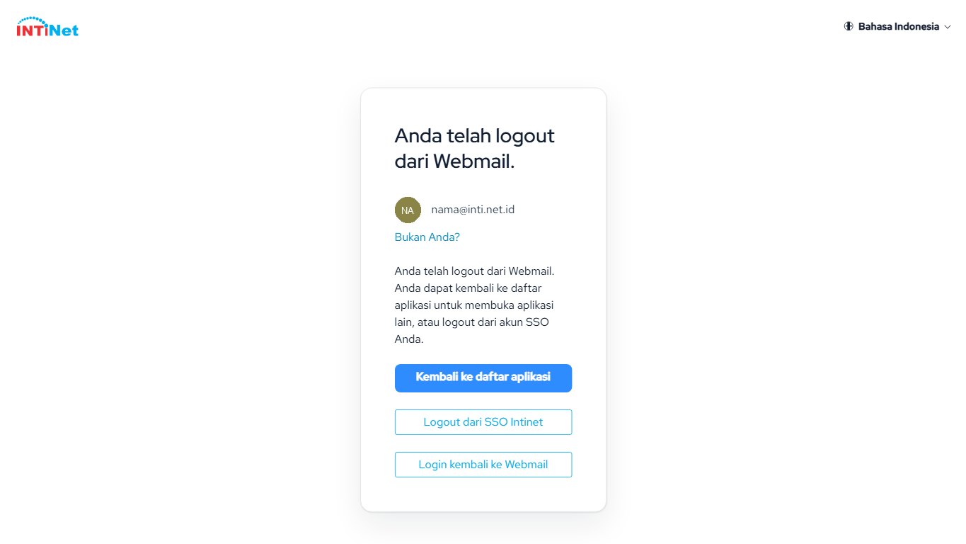 Pilihan logout SSO setelah keluar dari Webmail